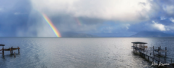 Rainbows over Clear Lake